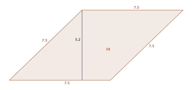 An earring has the shape of a rhombus. The height is 5.2 mm and the area of the earring-example-1