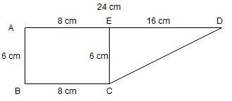 Find the area and perimeter of fig ABCD where B=90 and angle DAC=90 degrees. AB=6cm-example-1