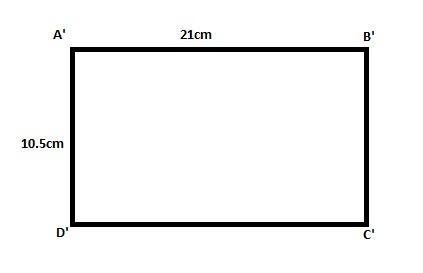 Rectangles ABCD and QRST are similar I 42 cm B 21 cm D (a) Determine the scale factor-example-2