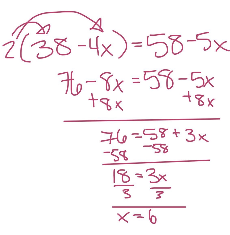 2(38-4x) = 58-5x Answer-example-1