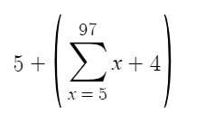 Express this series using SIGMA NOTATION (under x): 5 + 9 + 13 + 17+ . . . + 101-example-1