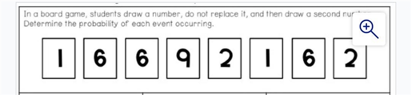 In a board game, students draw a number do not replace it, and then draw a second-example-1