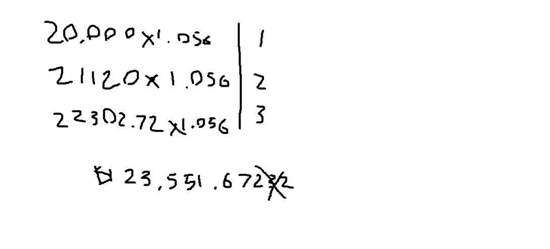 Calculate the amount of simple interest you would pay on a loan of 20000 dollars at-example-1