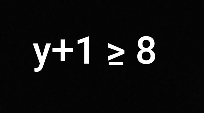 Enter an inequality that represents the phrase the sum of 1 and y is greater than-example-1