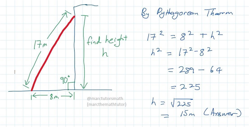 A ladder is leaning against the side of a building. The building and the ground form-example-1