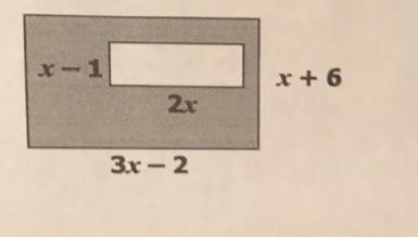 The are of a shaded region is 118 ft squared. Which equation can be- used to find-example-1