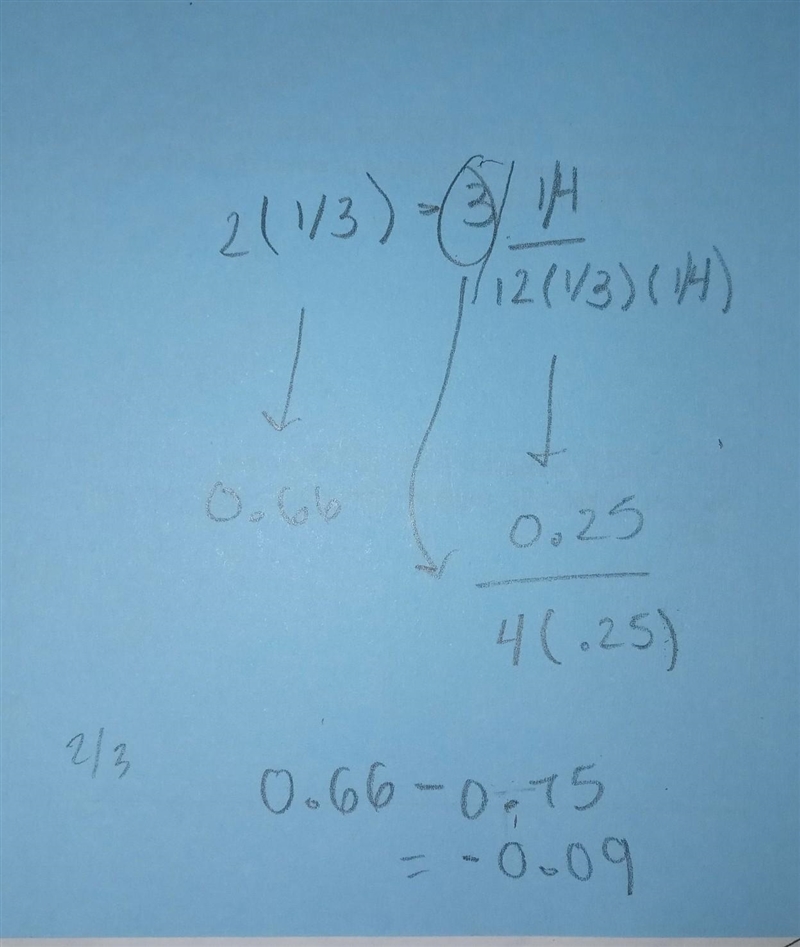 If p =1/3 and Q=1/4.Evaluate 2p-3Q/12pQ​-example-1