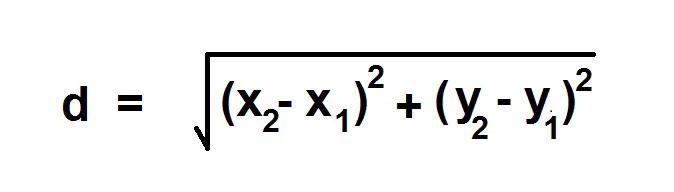 Find the distance between (1,0) and (-2,-4)-example-1