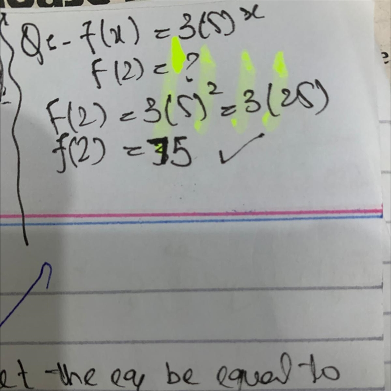 Find f(x) = 3(5) ^ x, find f(2)-example-1