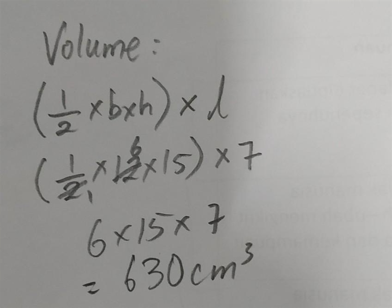 20 POINTS!!! Calculate the volume of the right triangular prism shown below.-example-1