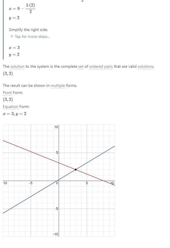 2x+5y=16 3x-5y=-1 Linear equations-example-2