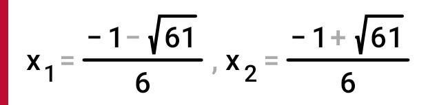 Solve the quadratic equation: 3x^2+x-5=0-example-1