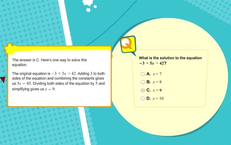 -5X-3=42 help meee plss i don’t understand on how to solve this-example-1