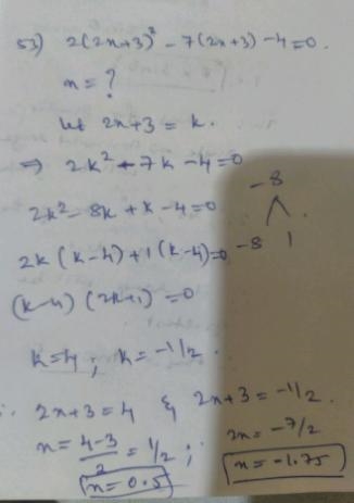 2(2x + 3)^2– 7(2x + 3) - 4-example-1