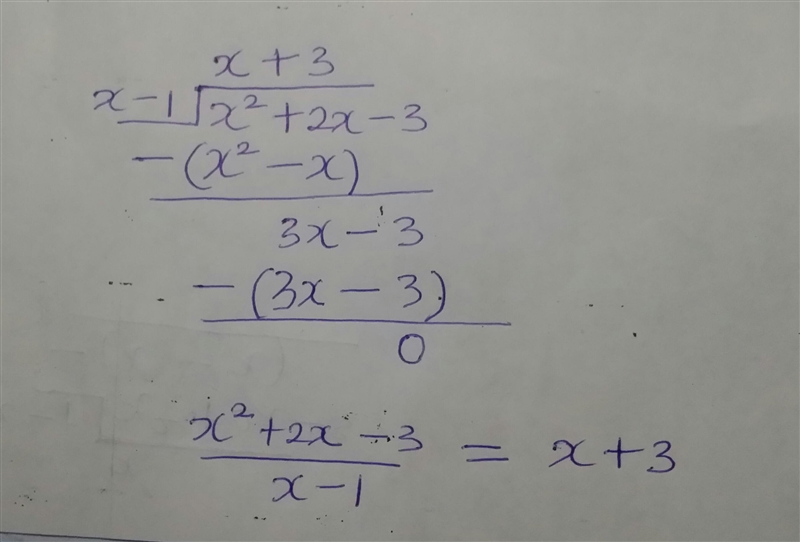 The area of a rectangle is represented by x2 + 2x - 3. The width of the rectangle-example-1