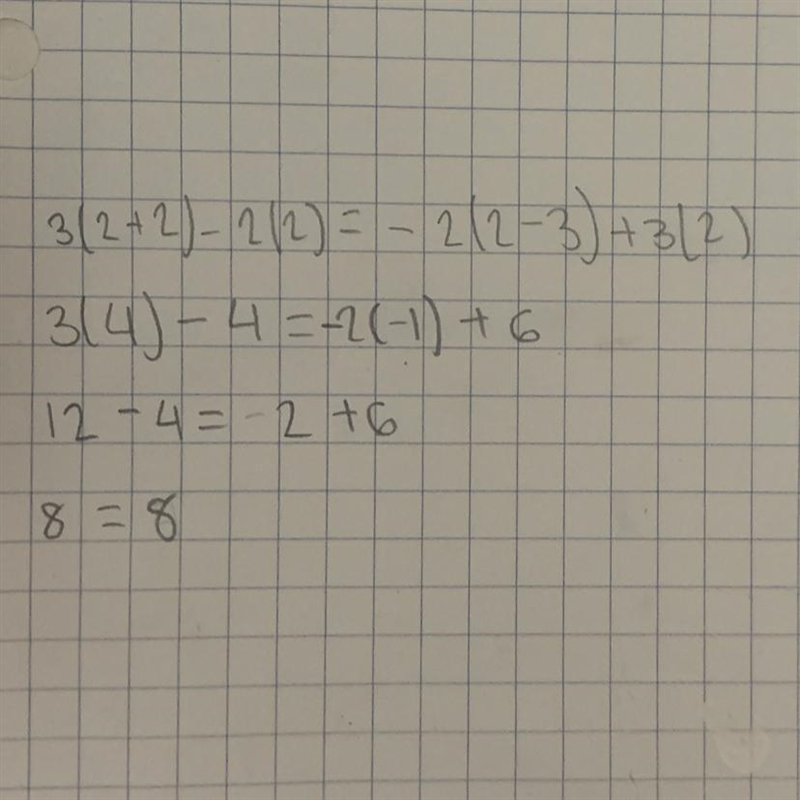 3(2+2)-2(2)=-2(2-3)+3(2)-example-1