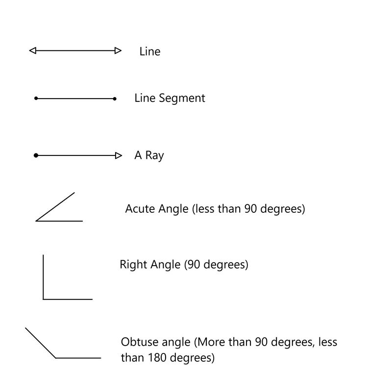 Draw and label a line a line segment a ray and an angle-example-1