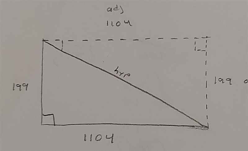 Find x, the angle of depression from the top of a lighthouse that is 199 ft above-example-1