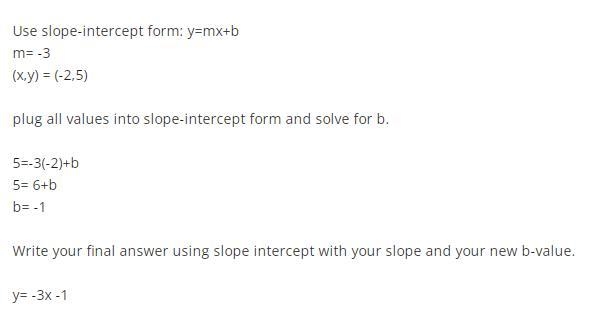 Line A has a slope of - and passes through the point Line B has a slope of 3 and passes-example-1