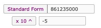 What is 8612.35 in standard form-example-1