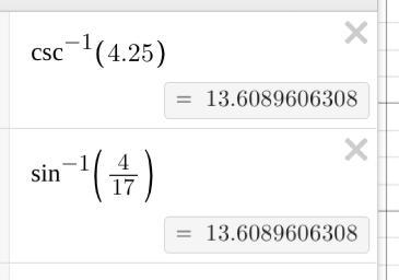 I WOULD LIKE AN ACRUAL EXPLANATION, I NEED TO UNDERSTAND THIS, THANK YOU csc^-1 4.25 to-example-1