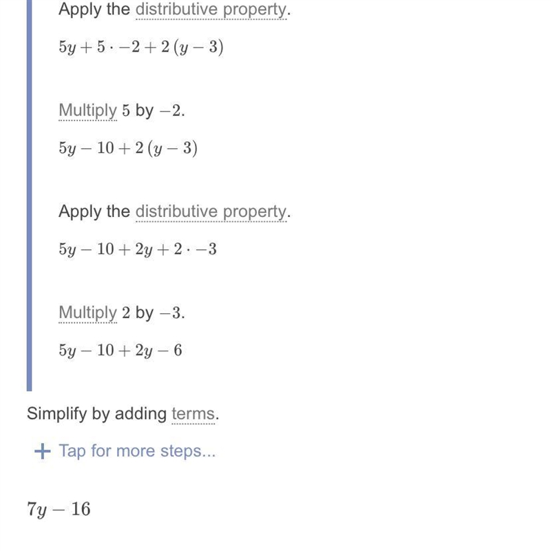 5(y + 3) + 2 (y + 7)-example-1