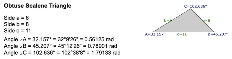 Given 6, 8, and 11 as the three sides of a triangle, classify it as one of the following-example-1