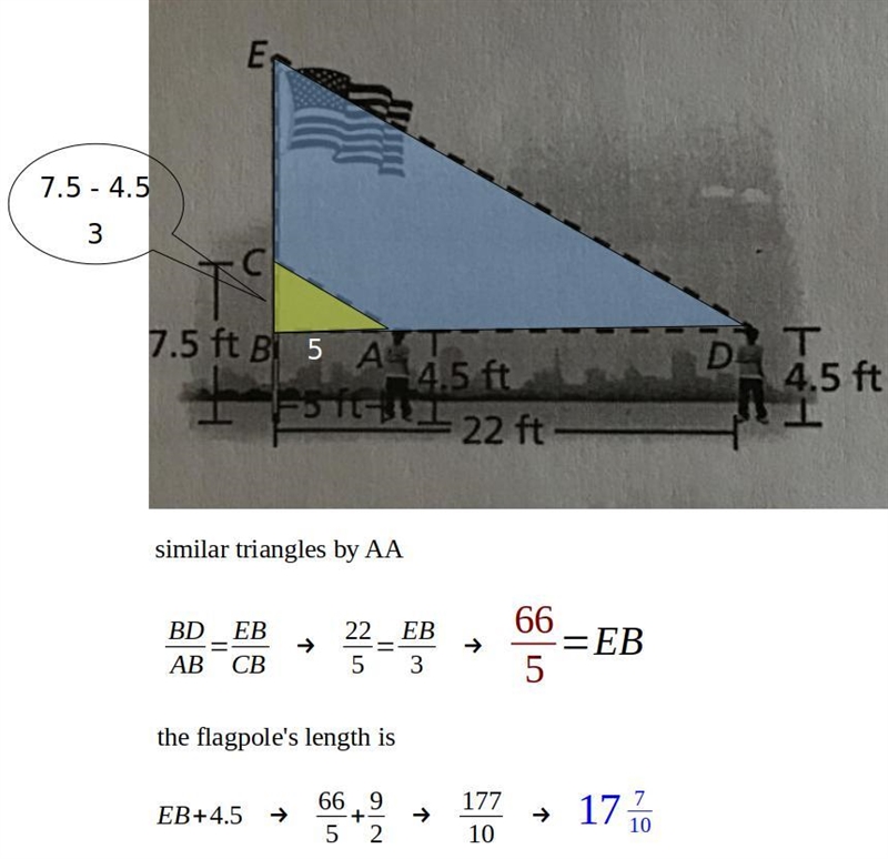 What is the height of the flag pole?-example-1