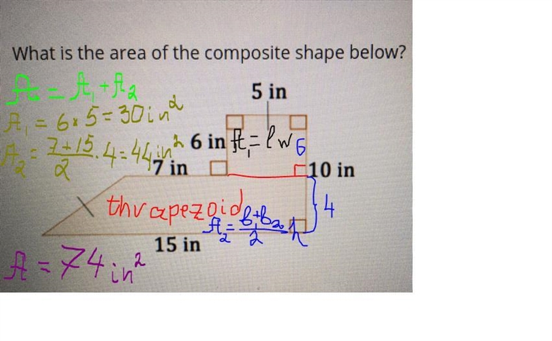 Help.Find the area of the composite shape-example-1