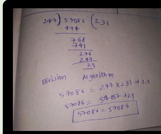 Divide 36087 by 56 and verify the result by division algorithm.​-example-1