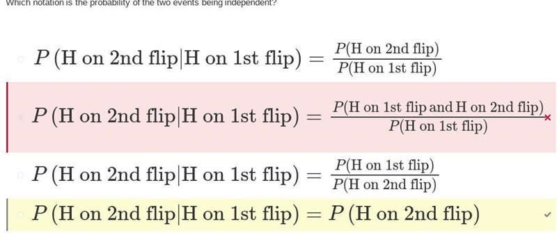 A fair coin is flipped twice. H is recorded for heads and T for tails after each flip-example-1