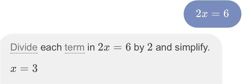 I need to know what is 2x=6-example-1