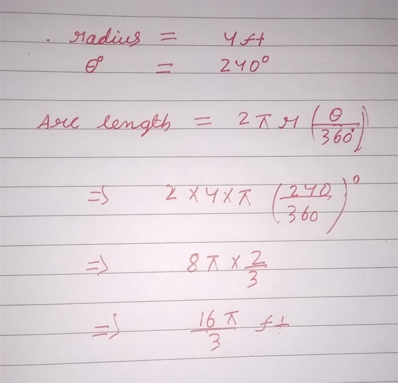 Find the length of the arc. Use exact answer-example-1