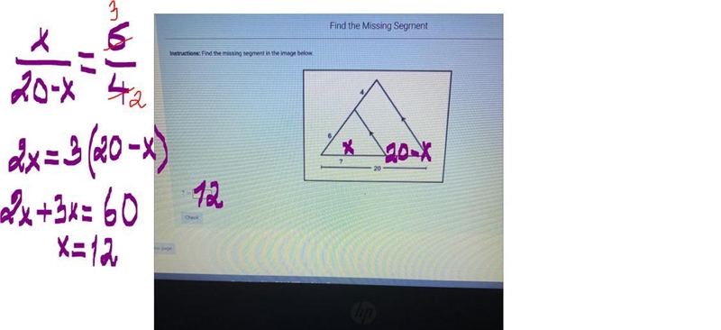 Find the missing segment in the image below-example-1