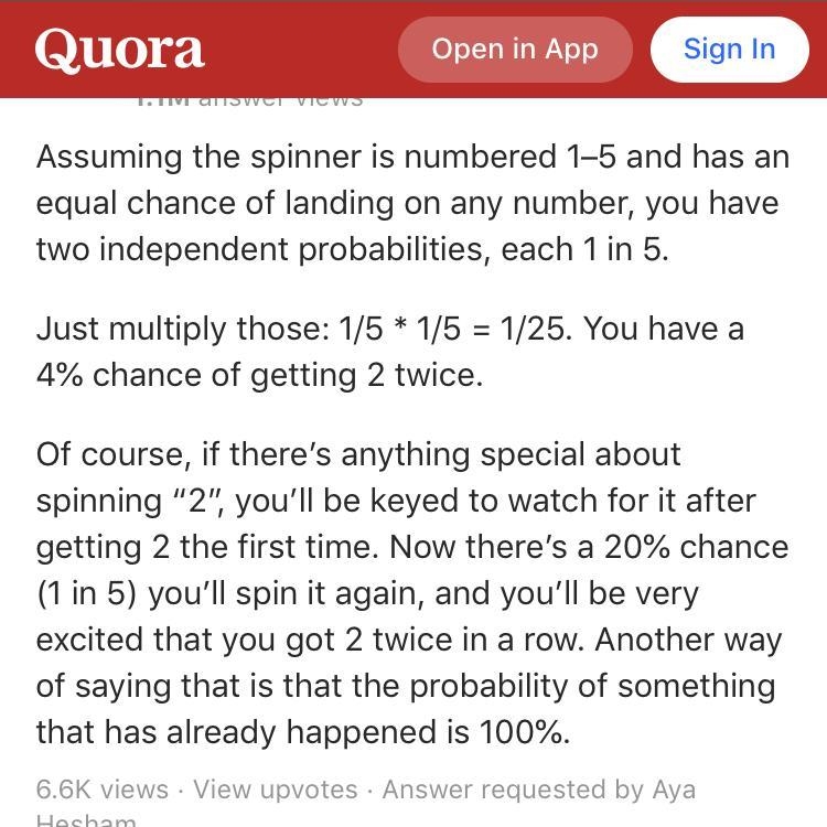 Using the same spinner and die from the problem above, what is the probability of-example-1