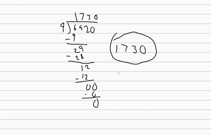 What is 6920 divided by 4-example-1