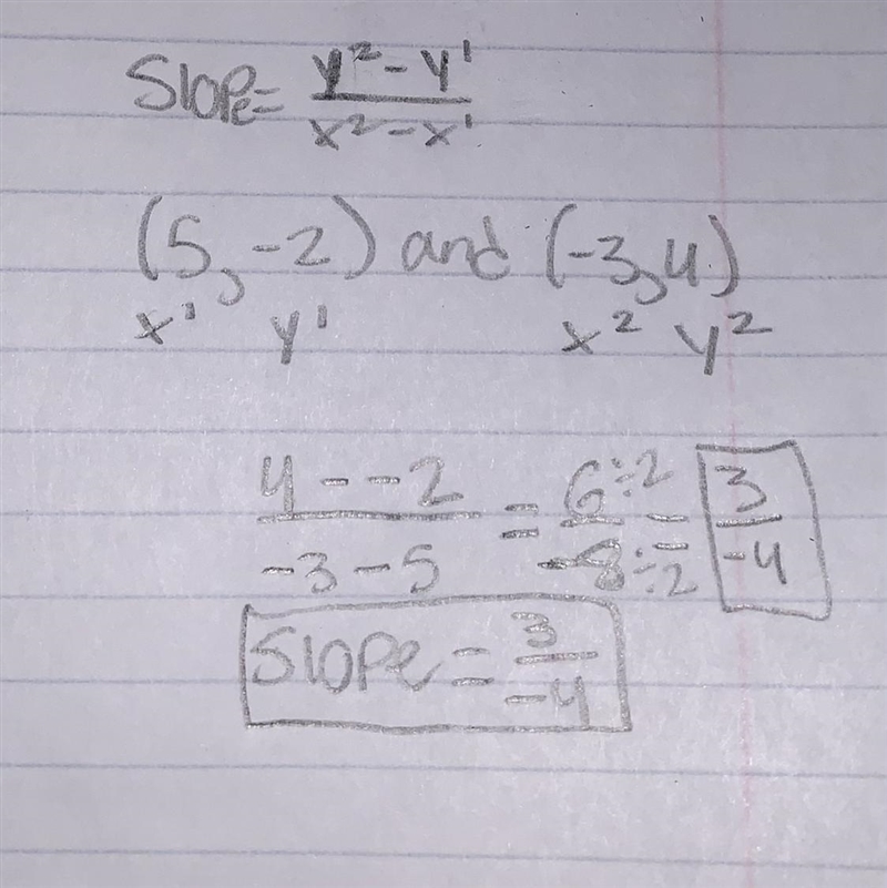 3. Find the slope of the line passing through the points. (Use the slope formula and-example-1