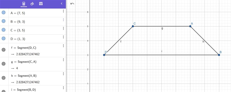 Which shape would be formed if the points E(7,5), F(9,3), G(3,5), and H(1,3) were-example-1