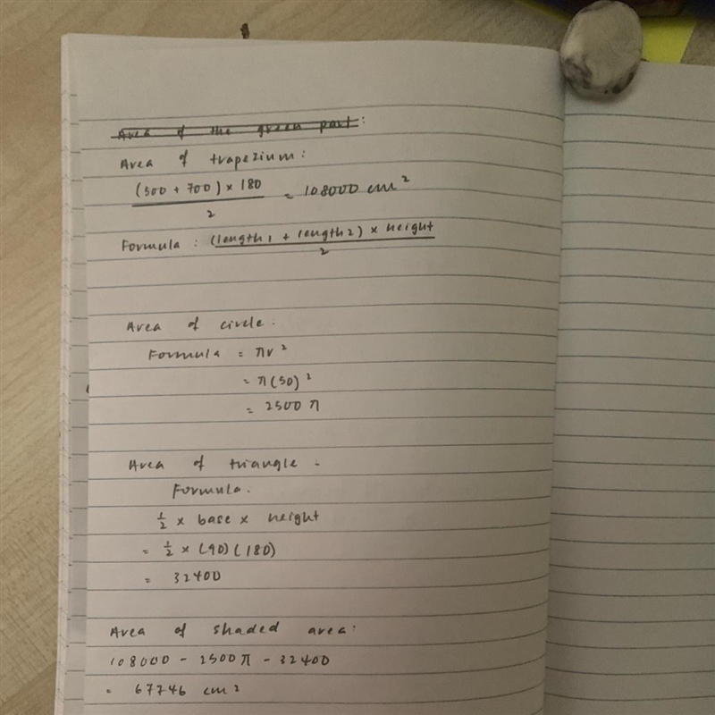 Solve in area formula​-example-1