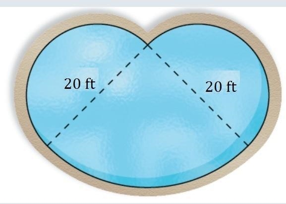 The fountain is made up of two semicircles and one quarter circle. Find the perimeter-example-1