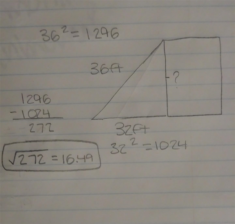 PLEASE HELP!!! IM DESPERATE!!! NO LINKS!!! If you place a 36-foot ladder against the-example-1