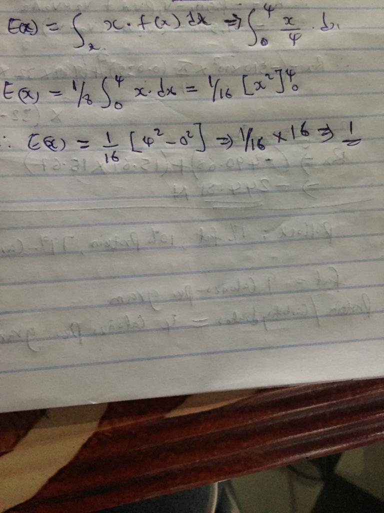 Suppose () = 1/8 for 0 ≤ ≤ 4 for x being a continuous random variable Is () a probability-example-1