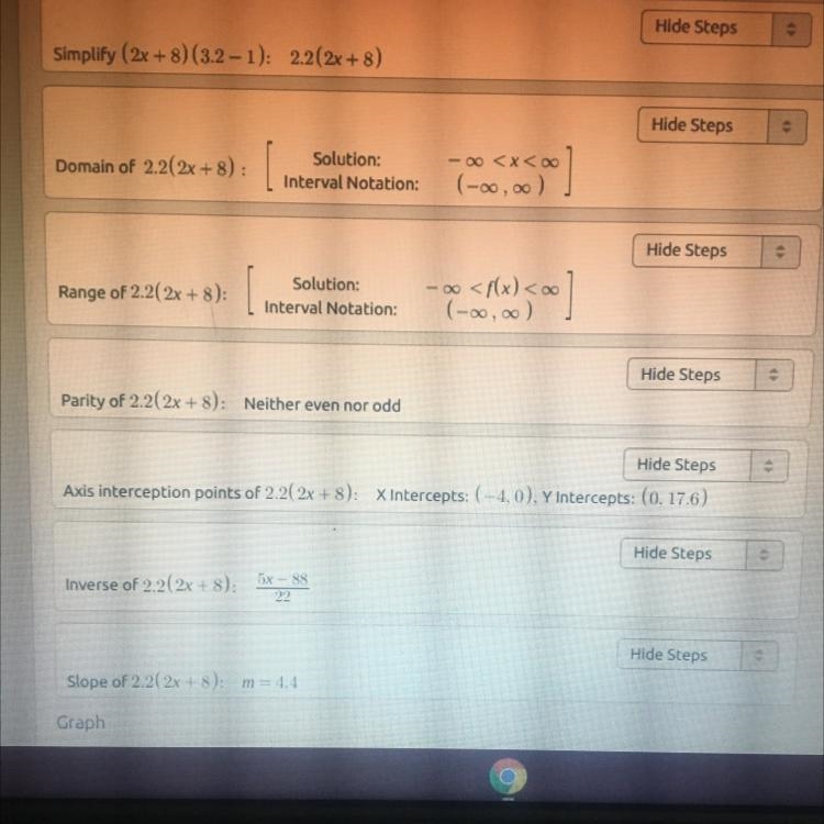 What is the negative x-intercept of the quadratic function represented by y = (2x-example-1