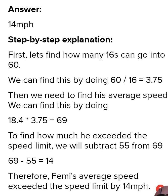 Answer it please ↓↓ Fubuki drives 18.4 miles in 16 minutes. He passes a sign which-example-1