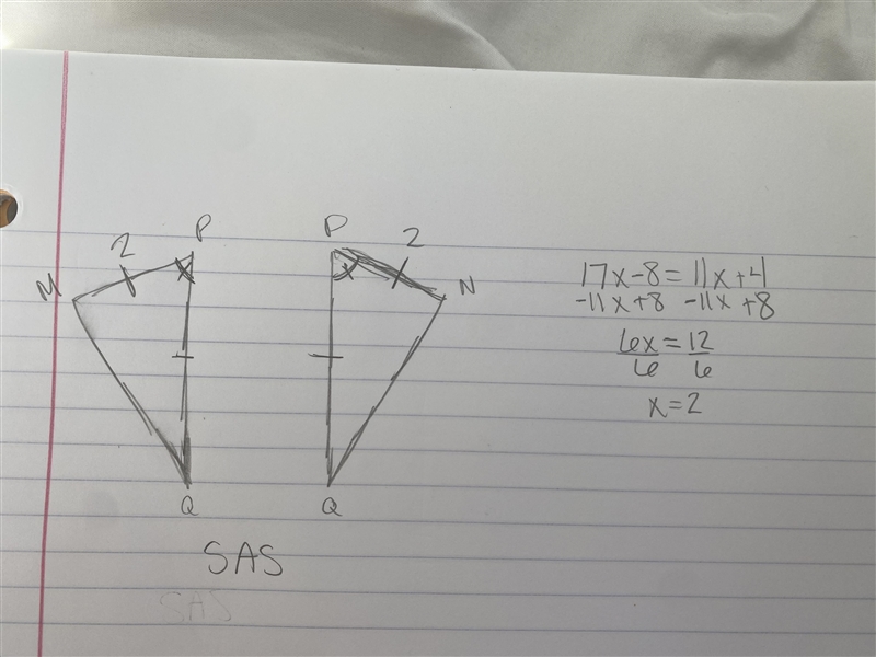 Part A: If PM =PN and MPQ=UNPQ which triangle congruency postulate can we use to determine-example-1