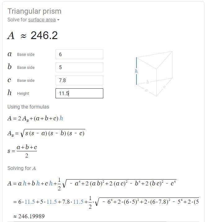 What is the volume of the triangular prism below ​-example-1