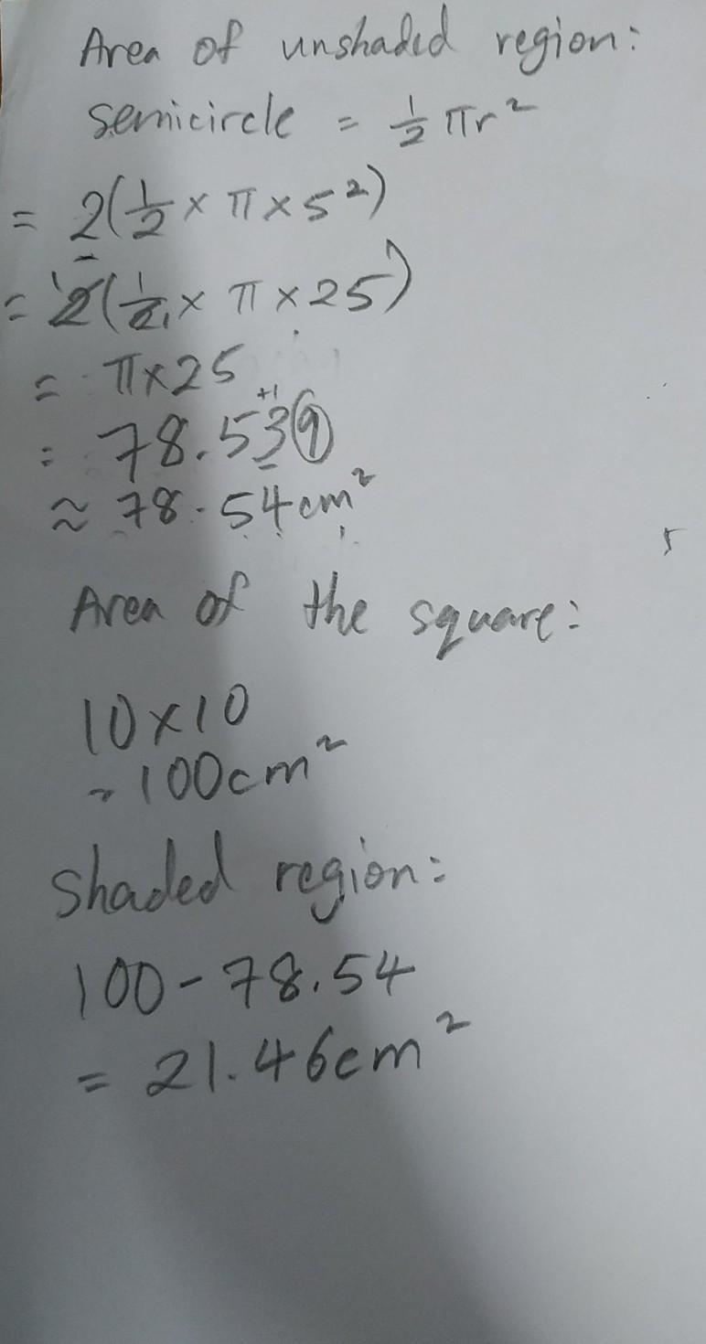 I need some help find the area of the shaded region and round to the nearest hundredth-example-1