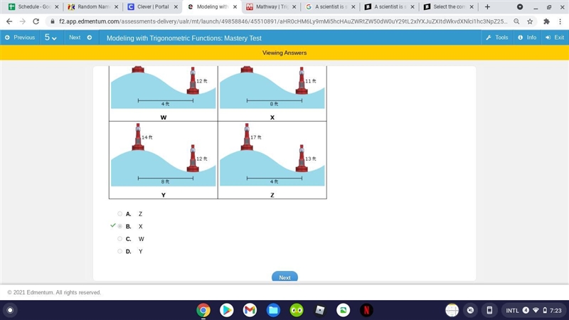 A scientist is studying the motion of waves by measuring the distance between the-example-1