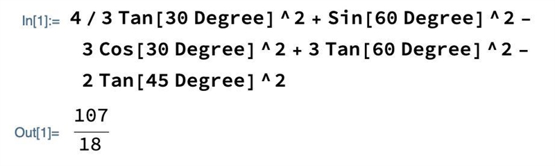 19. Find the value of: 4/3tan^2 30° + Sin^2 60° – 3Cos^2 30°+ 3tan^2. 60° - 2tan^2 45°​-example-1