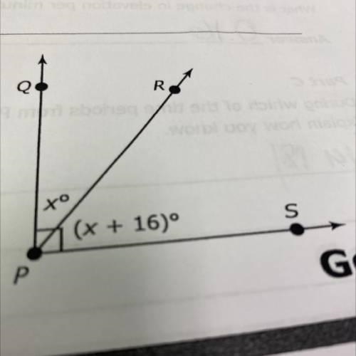 Rays PQ and PS are perpendicular to each other. What is the measure of LRPS plzzzzz-example-1